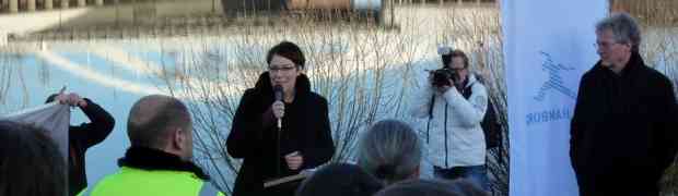 12.1.2013: Rede Liesel Amelingmeyer beim Zollzaun-Abriss
